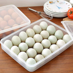 Deviled Egg Containers with Lid, 24 Portable Storage Carrier with Lid for Eggs Bpa-Free Egg Holder for Refrigerator Clear Egg Organizer for Easter Thanksgiving Party Home Kitchen Supplies