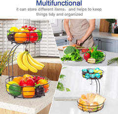 1 Fruit Bowls, 2 Tier, Brone