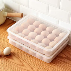 Deviled Egg Containers with Lid, 24 Portable Storage Carrier with Lid for Eggs Bpa-Free Egg Holder for Refrigerator Clear Egg Organizer for Easter Thanksgiving Party Home Kitchen Supplies