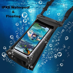 Large Capacity Waterproof Phone Pouch Floating, Waterproof Bag Case for Iphone 15 14 Pro Max 13 12 11 X XR 8 plus Samsung up to 6.9'', IPX8 Water Proof Phone Dry Bag for Boating Swimming Kayaking