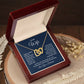Interlocking Hearts Necklace - For Wife From Husband