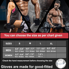 Fitness Workout Gloves Gym Weight Lifting Gloves for Men Women Breathable Gymnasium Wrist Support Padded Deadlifts Exercise Training Pull Ups