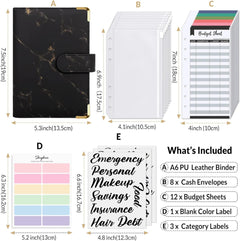 Budget Binder, Money Saving Binder with Zipper Envelopes, Cash Envelopes and Expense Budget Sheets for Budgeting (Mabble)