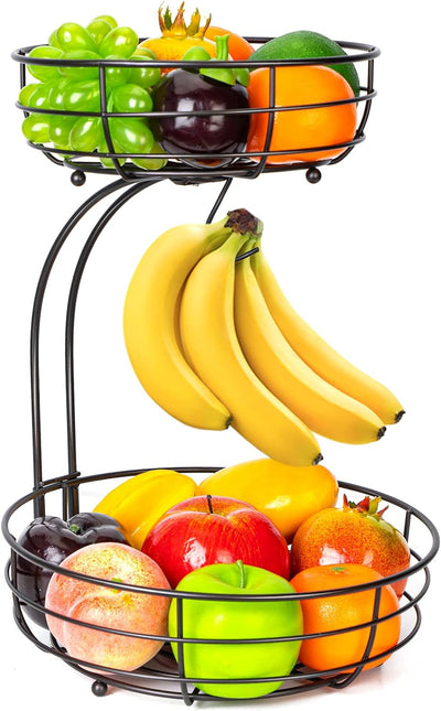 1 Fruit Bowls, 2 Tier, Brone