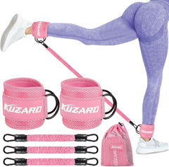 Resistance Bands Set with Ankle Straps, Glutes Workout Equipment, Ankle Bands for Working Out, Butt Exercise Equipment for Women Legs and Glutes - Perfect for Home Workouts